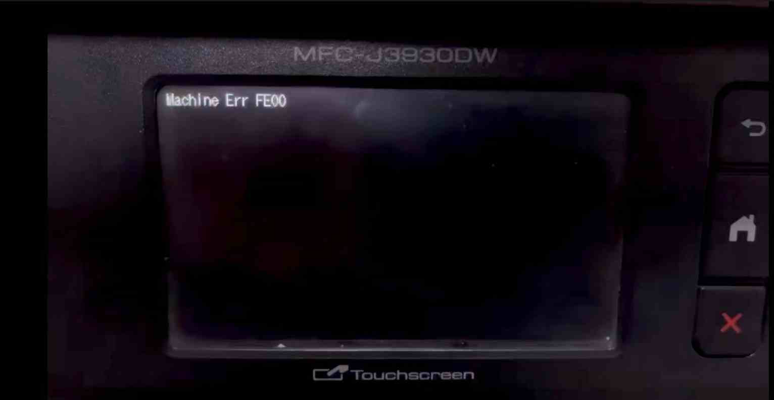 兄弟J3930DW打印机清零操作失误导致报错Machine Err FE00怎么解决